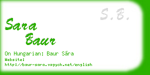 sara baur business card