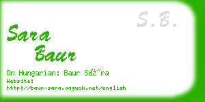 sara baur business card